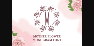 Mother Flower Monogram Font Poster 1