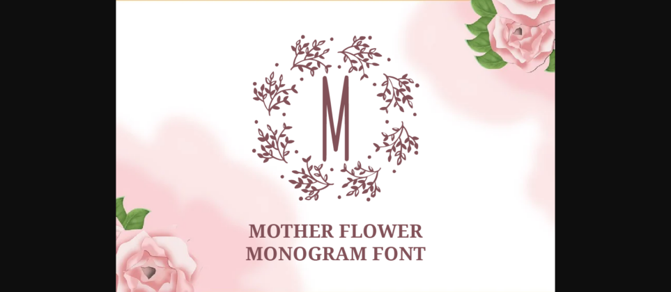 Mother Flower Monogram Font Poster 1