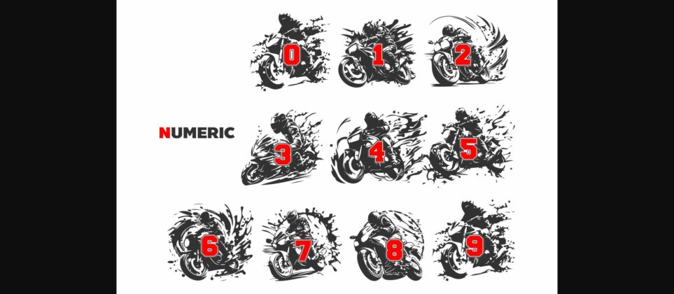 Motorbike Monogram Font Poster 9