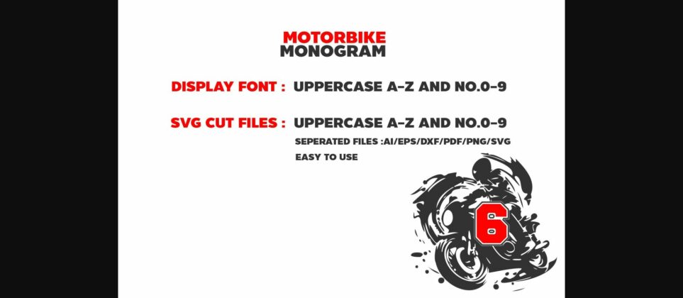 Motorbike Monogram Font Poster 10