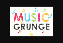 Music Grunge Font Poster 1