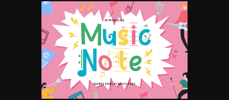 Music Note Font Poster 3