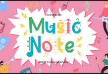 Music Note Font Poster 1