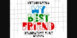 My Best Friend Font Poster 1