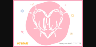 My Heart Font Poster 1