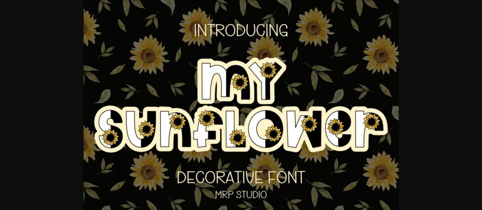 My Sunflower Font Poster 1