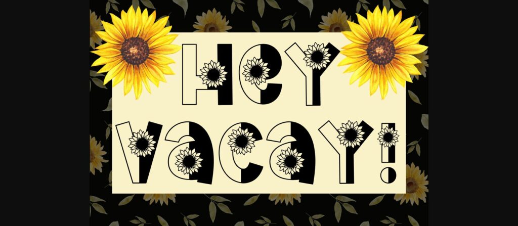 My Sunflower Font Poster 4