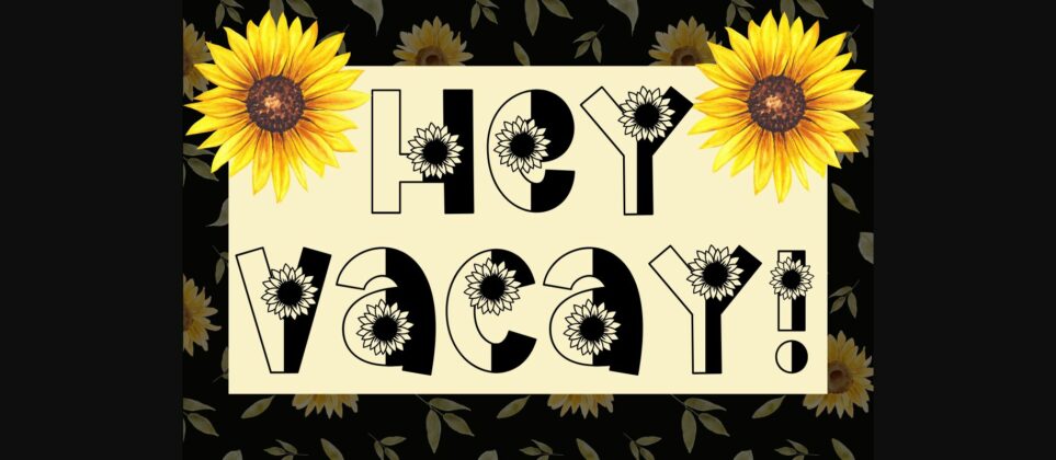 My Sunflower Font Poster 4