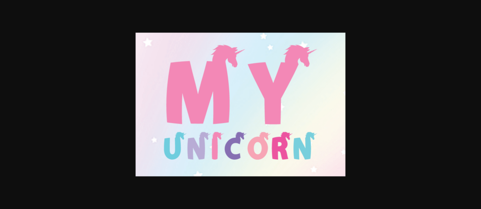 My Unicorn Font Poster 3