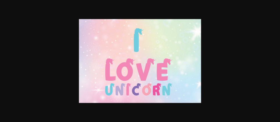 My Unicorn Font Poster 5