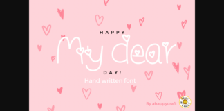 My Dear Font Poster 1