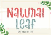 Natural Leaf Font Poster 1