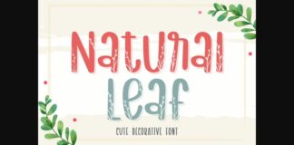 Natural Leaf Font Poster 1