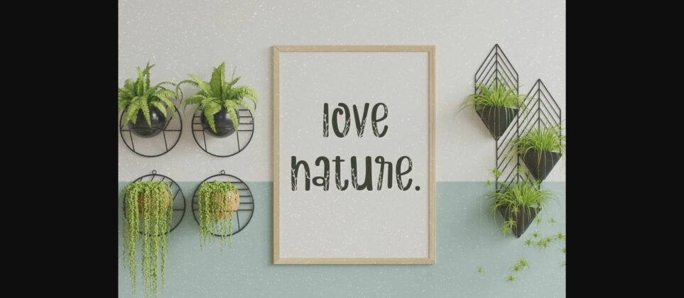 Natural Leaf Font Poster 8