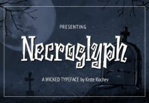 Necroglyph Font Poster 1