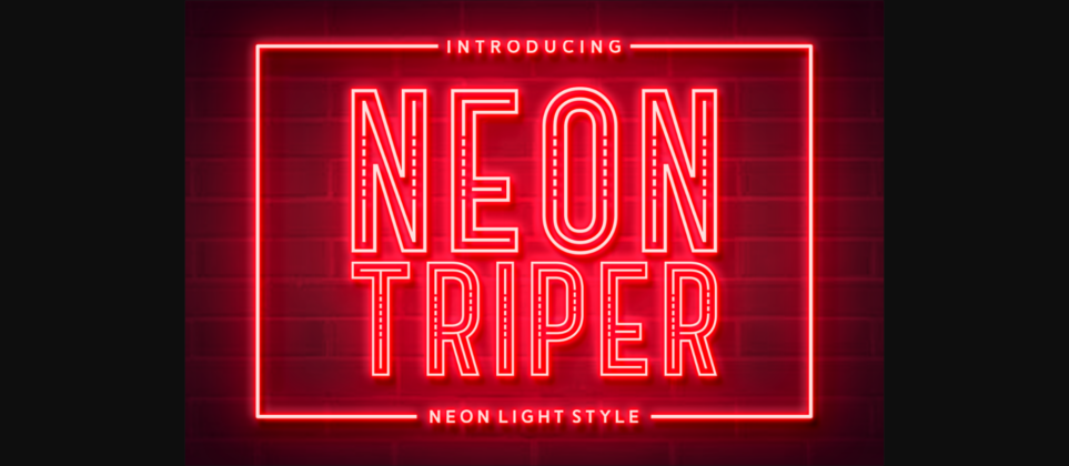 Neon Triper Font Poster 3