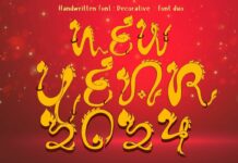 New Year 2024 Font Poster 1