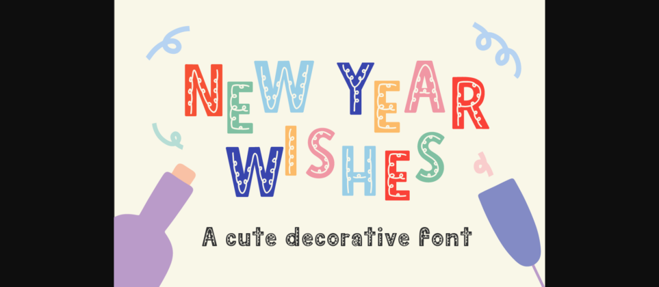 New Year Wishes Font Poster 3