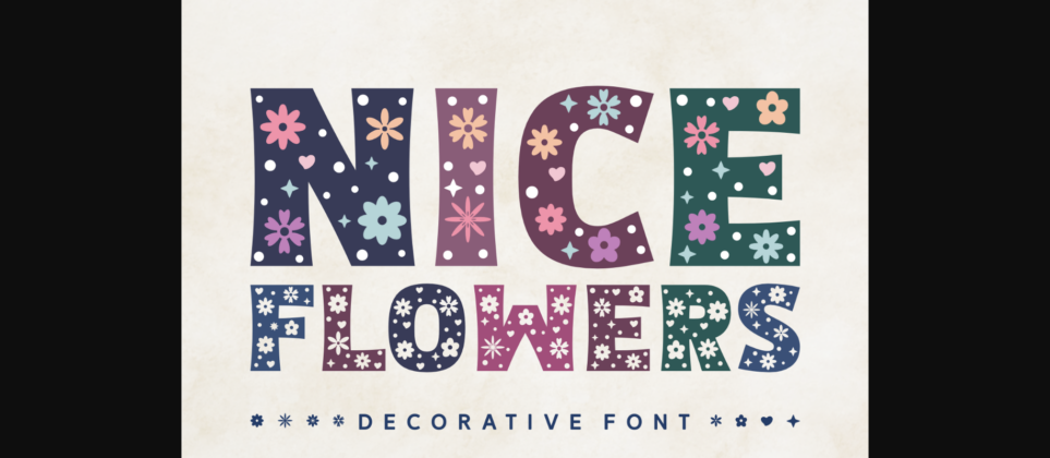 Nice Flowers Font Poster 3