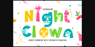 Night Clown Font Poster 1