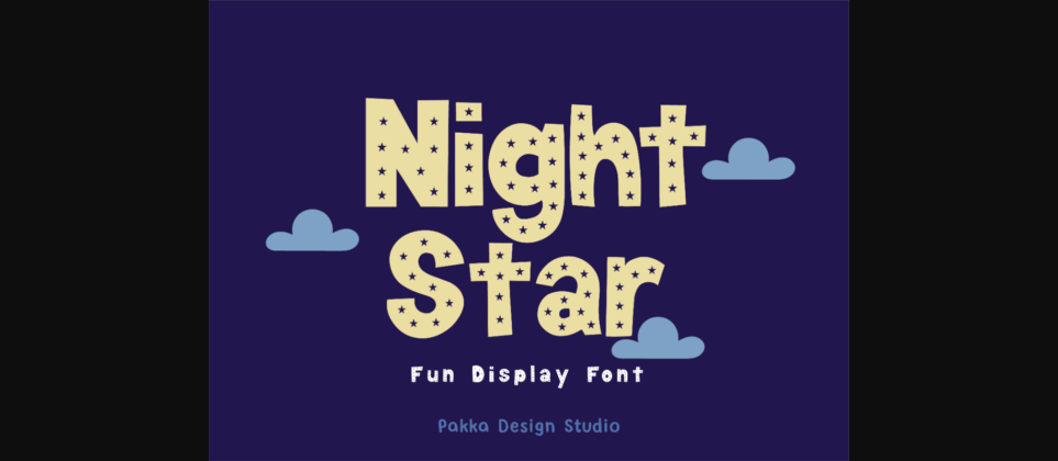 Night Star Font Poster 3