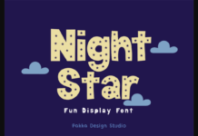 Night Star Font Poster 1