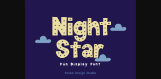 Night Star Font Poster 1