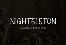 Nighteleton Font Poster 1