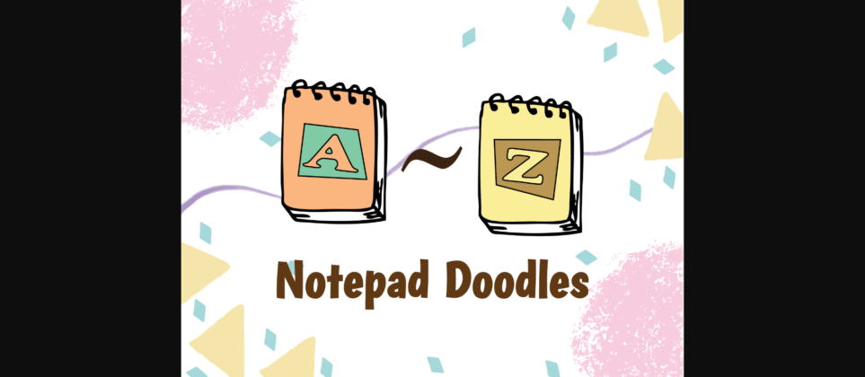 Notepad Doodles Font Poster 3