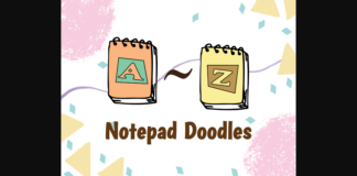 Notepad Doodles Font Poster 1