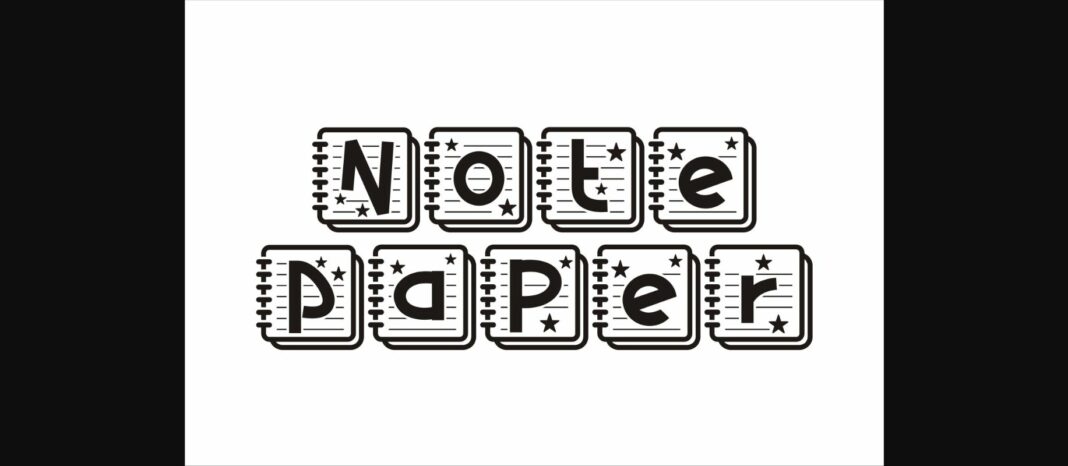 Notes Book Font Poster 6