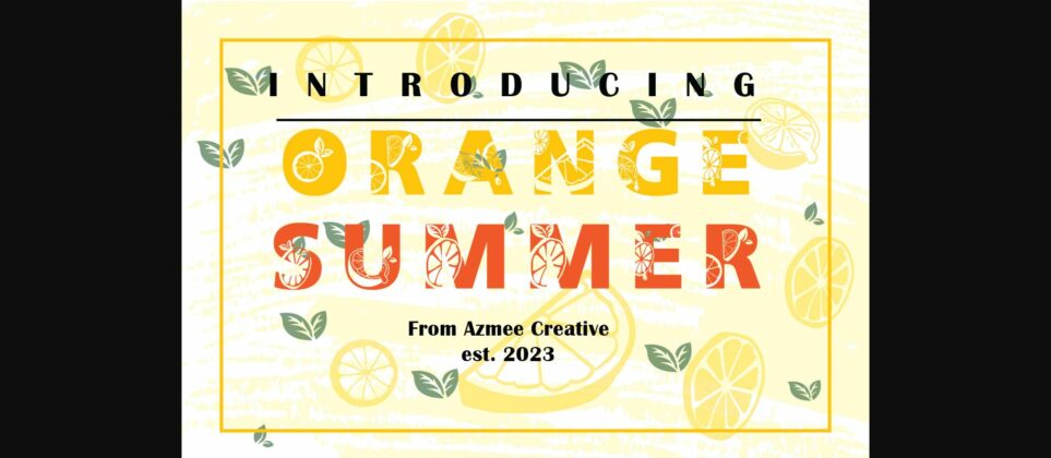 Orange Summer Font Poster 3