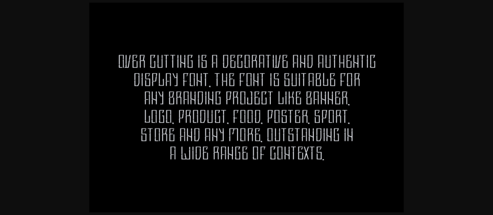 Over Cutting Font Poster 6