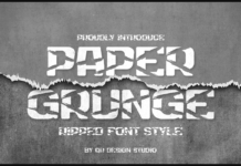 Paper Grunge Font Poster 1