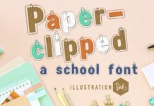 Paperclipped Font Poster 1