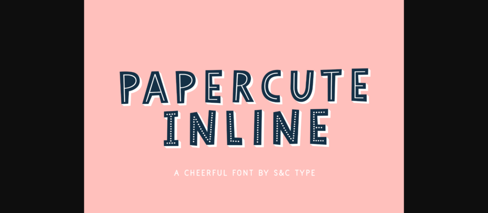 Papercute Inline Font Poster 3