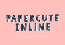 Papercute Inline Font Poster 1