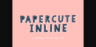 Papercute Inline Font Poster 1