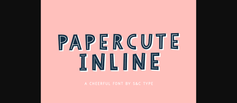 Papercute Inline Font Poster 1