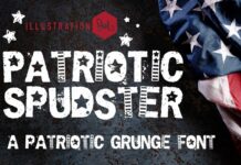 Patriotic Spudster Font Poster 1