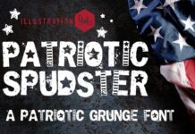 Patriotic Spudster Font Poster 1