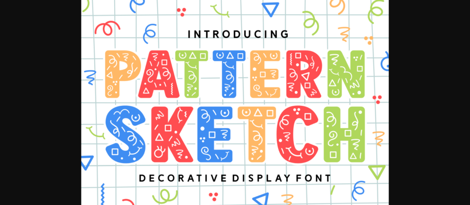 Pattern Sketch Font Poster 3