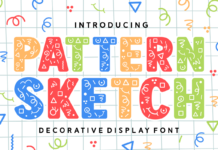 Pattern Sketch Font Poster 1