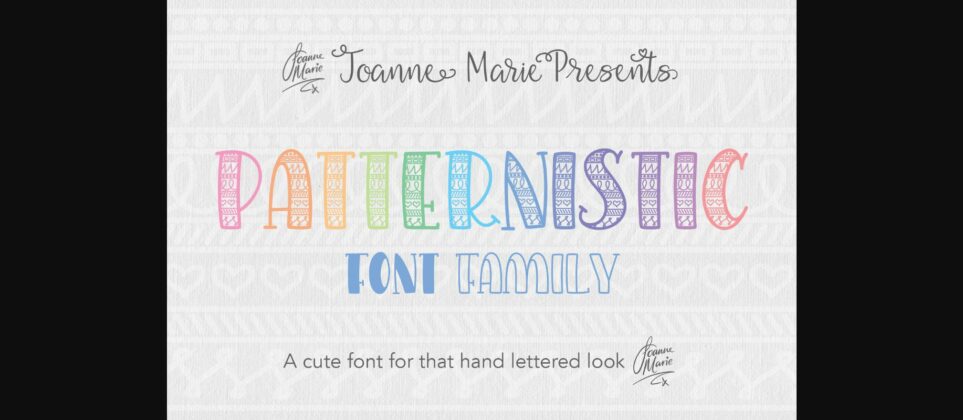 Patternistic Font Poster 3