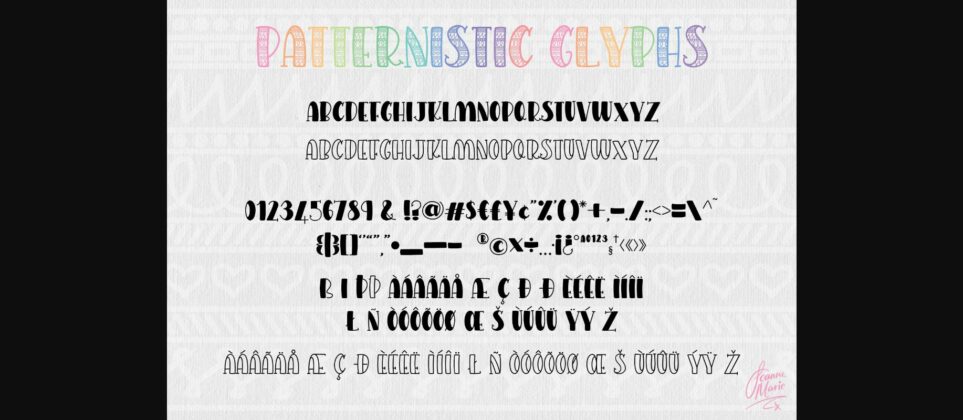 Patternistic Font Poster 10