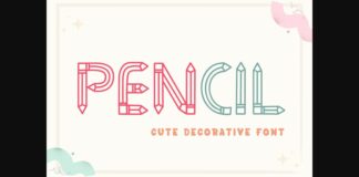 Pencil Font Poster 1