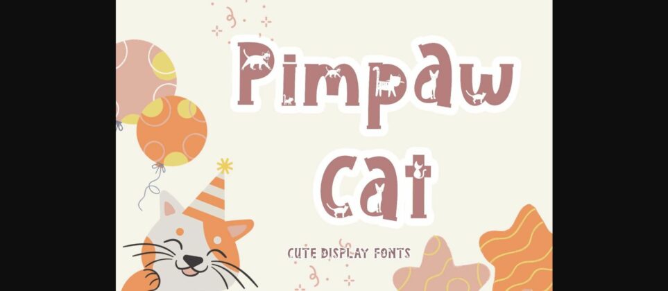 Pimpaw Cat Font Poster 3