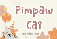 Pimpaw Cat Font Poster 1