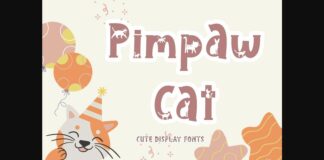 Pimpaw Cat Font Poster 1