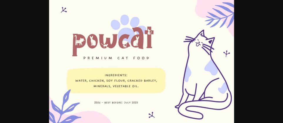 Pimpaw Cat Font Poster 6
